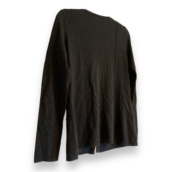 Toad Co Gray Gypsy Knit Wool Cardigan Sweater Womens Sz Small Neutral Loose Fit - Picture 5 of 15